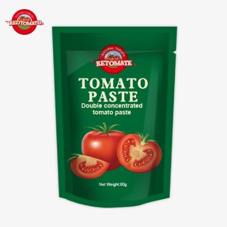 Quality 80g Stand-Up Pouch Of Double-Concentrated Tomato Paste With Purity Levels Ranging From 30% To 100% wholesale