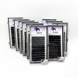 C / D Curl Russian Volume Eyelash Extensions Silk And Mink Material Soft Feeling