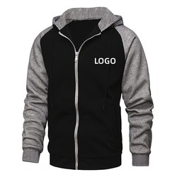 High quality custom printing full zip up hoodie men's fleece sweatshirt hoodies