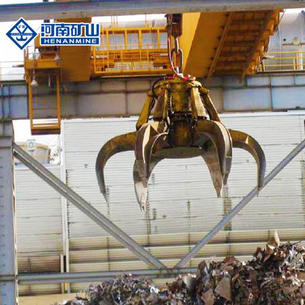 Quality 3p Garage Bridge Crane , 100 Ton Overhead Crane Equipment With Grab Ce Certificate wholesale