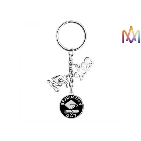Quality Meaningful Gift Bachelor Cap Custom Shaped Keychains wholesale