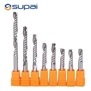 SUPAL Cemented Carbide 1 Flute CNC End Mill With DLC Coating Wooden Router Bits