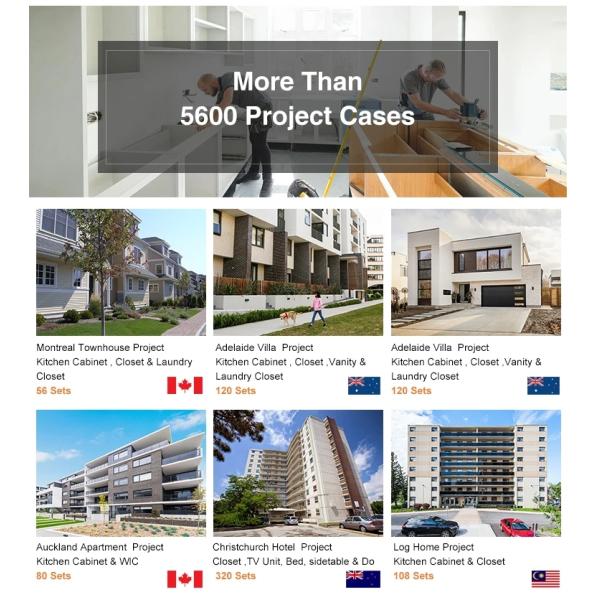 Self Assemble Wood Kitchen Furniture Waterproof Cupboard with Faucet Accessories