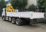 Sinotruk HOWO A7 6x4 Truck Mounted Crane 25 Tons Cargo Mounted Straight Arm