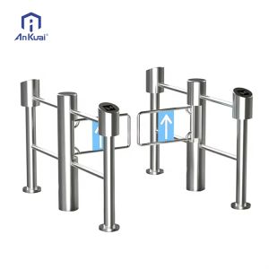 304 Stainless Steel Flap Barrier Turnstile with RS485 Communication IP54