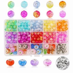 Polymer Clay Beads Flat Round in Round Shape for DIY Jewelry Making Kit Handmade