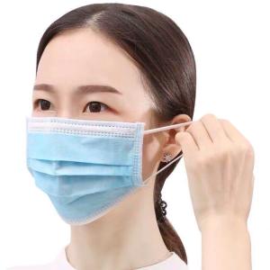 3 Ply Blue Color Cheap Price Disposable Face Mask Non Woven Material Used For