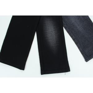 11.2 Oz Black And Black Backside Crosshatch Slub Denim Fabric