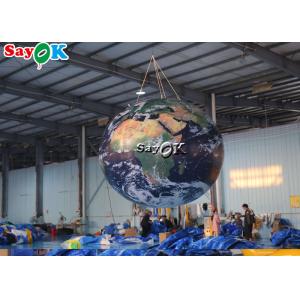 School Event 2.5m 8ft Inflatable Earth Globe Model Decorative With Led Lighting