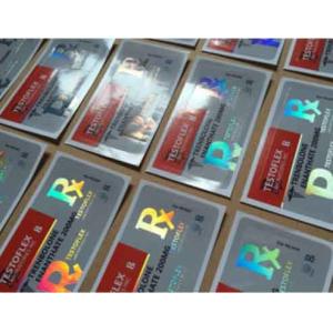 Custom Holographic Self Adhesive vial Vial Labels With Shinny Effect