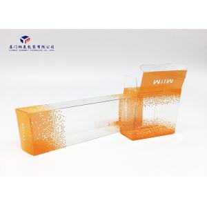 Rectangle PET Custom Printed Plastic Boxes Orange Color Size 5.8cm*3cm*7.8cm