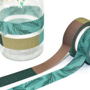 Custom Printed Tearable Stationery Scrapbooking Glitter Washi Tape