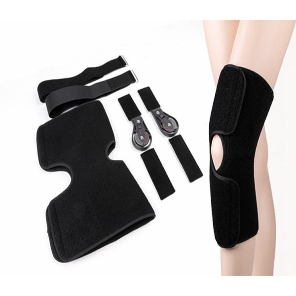 Adjustable Knee Fixation Brace / Neoprene Knee Brace Dual Purpose Black Color