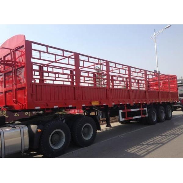2axles 30 Ton Cargo Fence Turnable Towing Drawbar Full Trailer