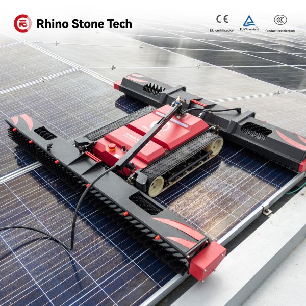 Remote Control Solar Panel Cleaning System Crawler Robot for PV Power Dust
