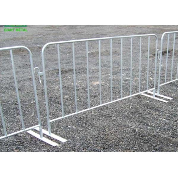 Quality 8.5 Ft Hot Dipped Queue Steel Crowd Control Barrier Fence With Flat Bases wholesale