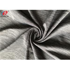 Cheap Melange Grey Coolmax 95% Polyester 5% Spandex Weft Knitted Fabric for sale