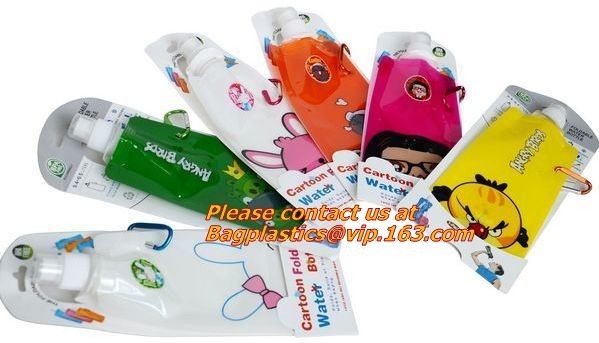 Stand up foldable water spout pouches /bottle bags,Climbing Plastic Foldable