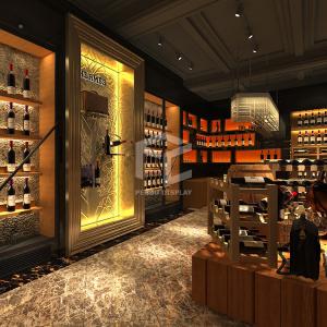 ODM Free Standing Wooden Wine Rack 20mm Thick MDF Optional Wine Store Display