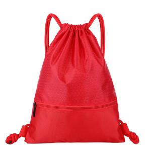Custom Reusable Tropical Pull String Bag Drawstring Polyester School Bag For