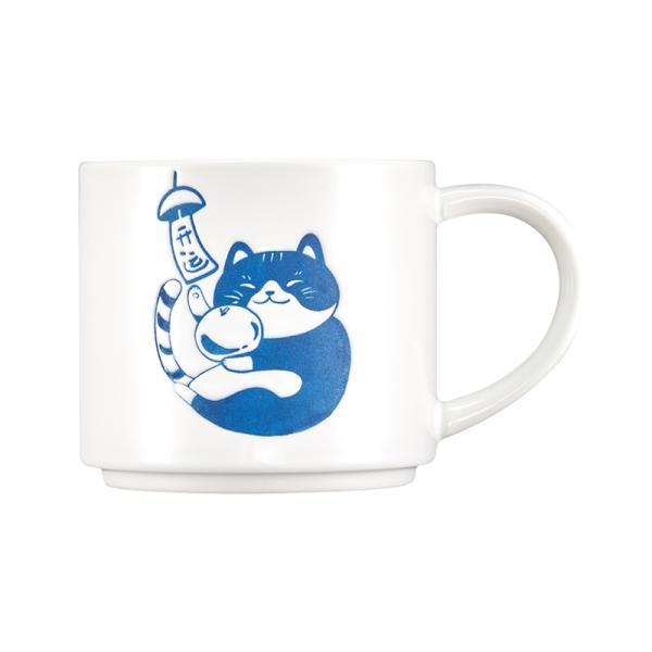 Ready To Ship In Stock Customized ceramic mug Blue and white cat cup