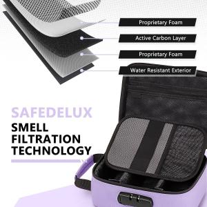 Portable Carbon Lined Custom Travel Bag With Activated Charcoal Lock Removable