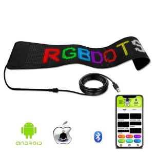 Cheap LED Panel Advertising Sign Bright Bluetooth App Control with Flexible Display and Leather Case for sale