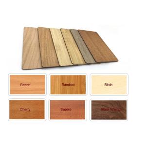 RFID Wooden Hotel Key Cards Access Control With Matt Or Glossy Finish ISO14443A