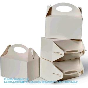 Party Favor Treat Boxes, Goodie Boxes, Gable Paper Gift Boxes With Handles.