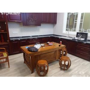 Kitchen Countertop Honed Black Quartz Heat Resistance Polished Surface