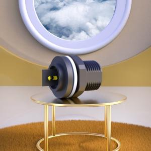 Industrial Waterproof Circular Connector IP67 M12 Threaded Through Hole