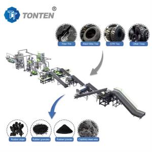 Tire Crushing Recycling Production Line Scrap Rubber Recycling Machine