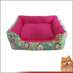 China Buy dog bed Canvas fabric dog beds with flower printed China manufacturer on sale