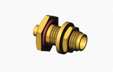 K2.92 Female Bulkhead RF Connector for 2 Semi-rigid / flexible Cable 50Ohm