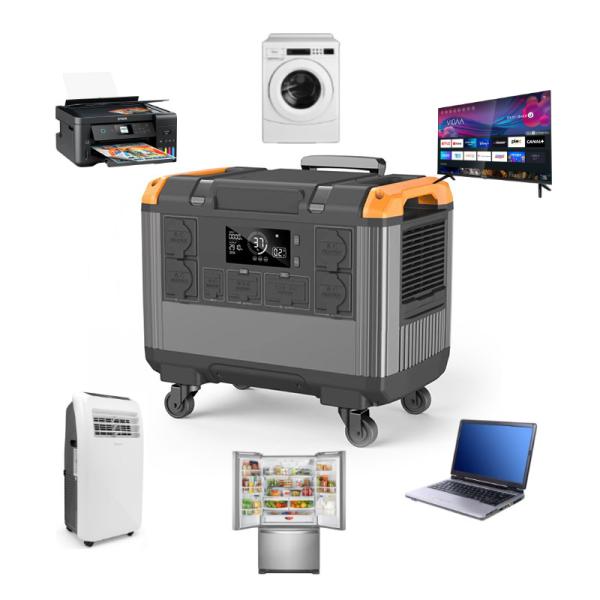 LiFePO4 Battery EU 230V Home UPS 3000W Solar Generator For Camping And Emergency