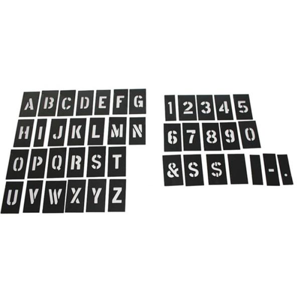 Quality PVC Plastic Letter Stencils Case Disassemble Interlock Paint Stencil Black Color wholesale