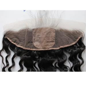 Peruvian 13x4 Lace Closure , Loose Wave Frontal Closure Natural #1b Color