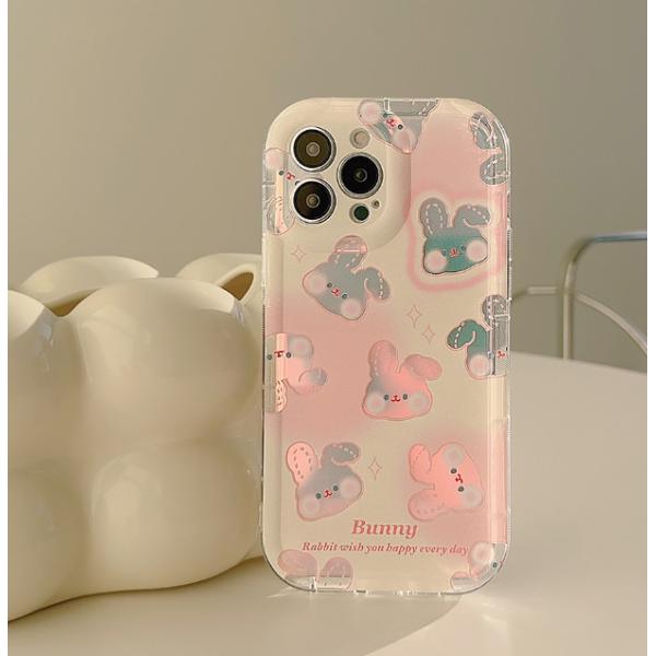 Quality Slim Shockproof Phone Cases Pink Rabbit Iphone 15 Apple Phone Case wholesale