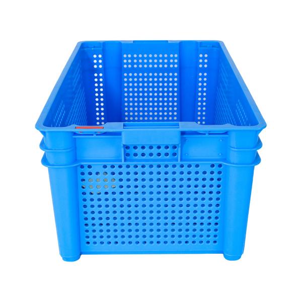 Quality Customized Color PP Nestable Vented Plastic Crate for Vegetable Storage and Transport wholesale