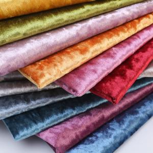 Ice Crushed Shiny Polyester Velvet Fabric Diamond Design For Dress