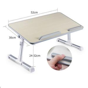 Adjustable Height Mini Student Study Table White Manual Foldable Desk for Modern