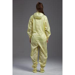 Food Processing Garment Resuable straight open zipper hooded coverall with socks
