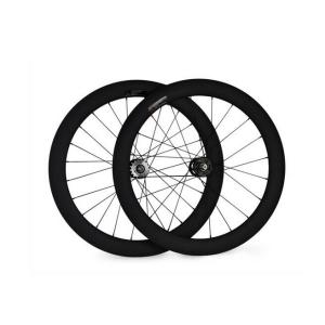 Best quality 700c 60MM Carbon clincher wheelset with width 23mm fixed gear for