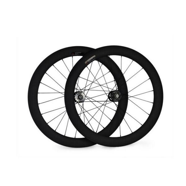 Best quality 700c 60MM Carbon clincher wheelset with width 23mm fixed gear for