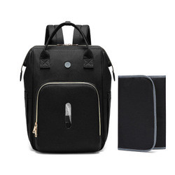 Geometric Polyester Fashion Mummy Maternity Nappy Bag 25*16*42cm