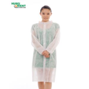 Disposable Medical White Nonwoven Lab Coat PP/SMS/MP/Tyvek Lab Coat