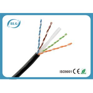 Cheap Single PE Cat6 Network Ethernet Cable / 8 Core Copper Cat6 UTP Network Cable Black for sale