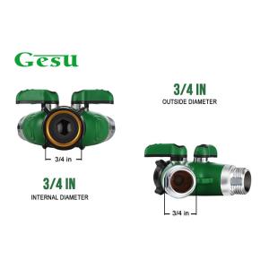 Cheap 3/4&quot; US Plastic Tap Connector / Water Hose Splitter Rubber Grip Coating for sale