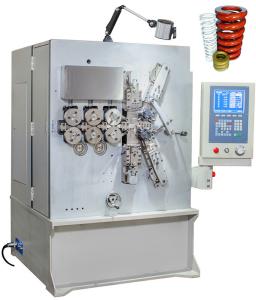 Computerized CNC Big Compression Spring Coiling Machine With Six Axis Grey White