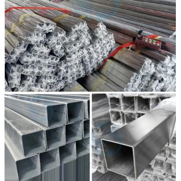 SS304L SS321 SS310S SS Seamless Pipe Square Hairline Finish 4mm X 4mm 20mm X 20mm